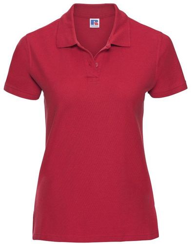 Russell Europe /Ladies Ultimate Classic Cotton Short Sleeve Polo Shirt (Classic) - Red