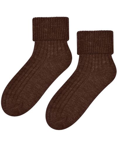 Steve Madden Wool Bed Socks - Brown