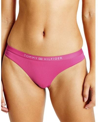 Tommy Hilfiger Uw0Uw03368 Core Solid Logo Bikini Brief - Purple