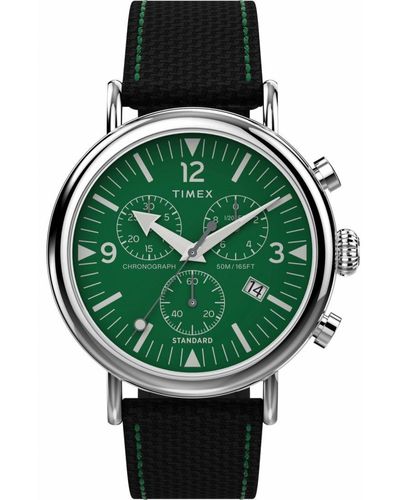Timex Essential Collection Black Watch Tw2v43900 Fabric - Green