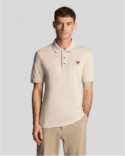 Lyle & Scott Slub Polo Shirt - Natural