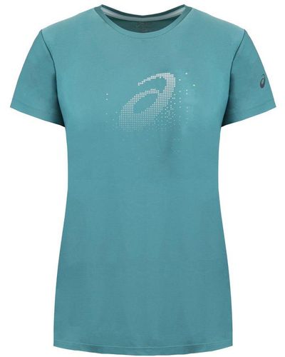 Asics Logo Teal T-shirt - Blue
