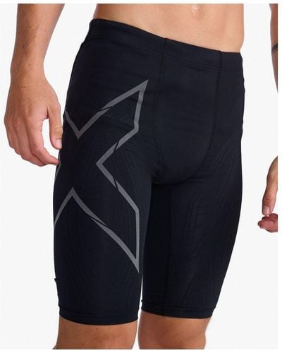 2XU Light Speed Compression Shorts/ Reflective Nylon - Blue