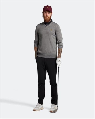 Lyle & Scott Golf Slim Fit Trousers - Grey