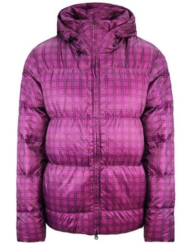 Nike Puffer Quilted Goose Down Hooded Coat 447991 555 - Purple