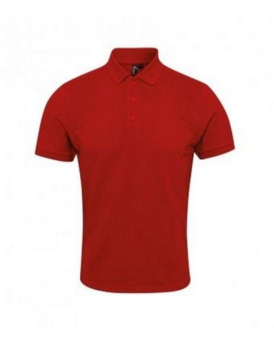 PREMIER Coolchecker Plus Piqu Polo Shirt () - Red