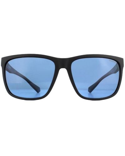 Polaroid Vierkante Zwart Blauw Gepolariseerde Zonnebril