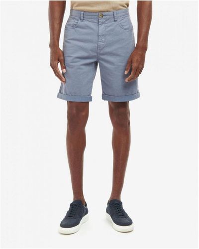 Barbour Overdyed Twill Shorts - Blue