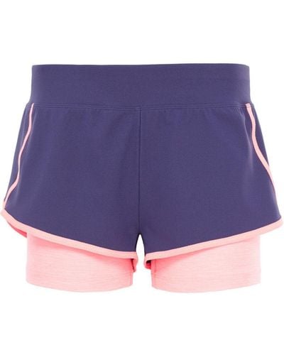 The North Face Ladies Dynamix Stretch Two Layer Training Shorts - Purple