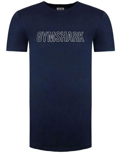 GYMSHARK Arrival Graphic Slim T-Shirt - Blue