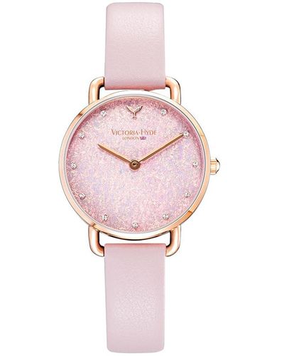 Victoria Hyde London Watch Galaxy Sparkle Leather - Pink