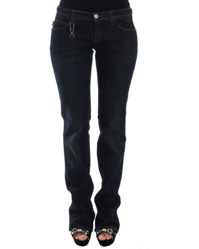 CoSTUME NATIONAL Blue Slim Fit Jeans Cotton - Black