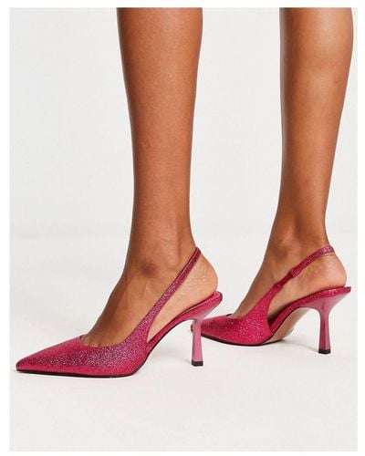 ASOS Simba Slingback Stiletto Heeled Shoes - Pink