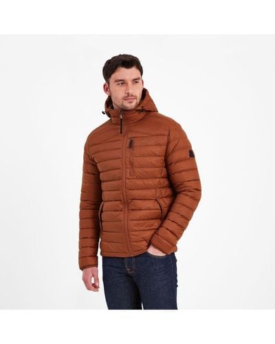 TOG24 Drax Hooded Down Jacket Rust - Red