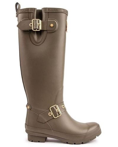 Holland Cooper Sherpa Lined Regency Wellington Boots Rubber - Brown