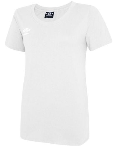 Umbro Club Vrijetijds-t-shirt (wit/zwart)
