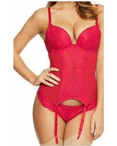 Figleaves Juilette Lace 173531 Basque - Red