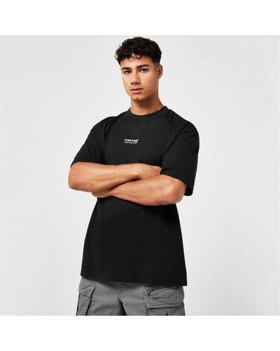 Firetrap Boxy T-shirt - Black