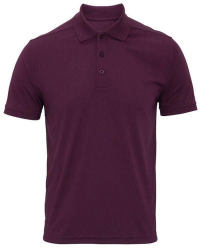 PREMIER Coolchecker Pique Polo Shirt (Aubergine) - Purple