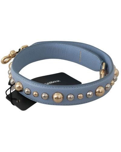 Dolce & Gabbana Blauw Lederen Handtas Accessoire Schouder Riem