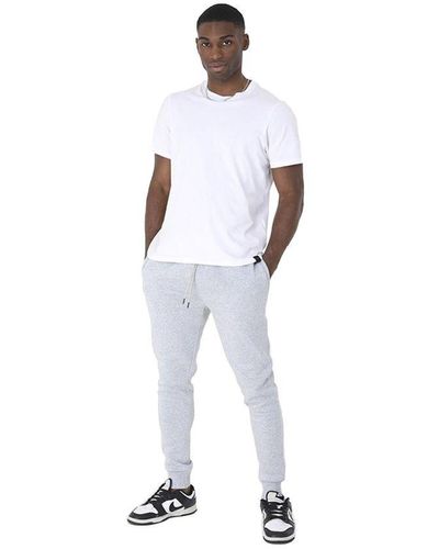 Brave Soul Regular Fit Cuffed Joggers - White