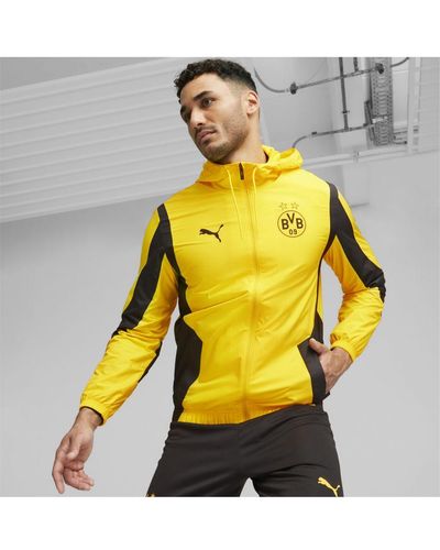 PUMA Borussia Dortmund Pre-Match Football Jacket - Yellow