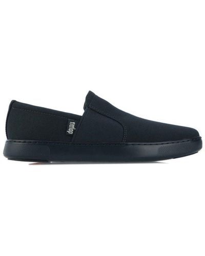 Fitflop Fit Flop Collins Soft Canvas Slip On Loafers - Blue