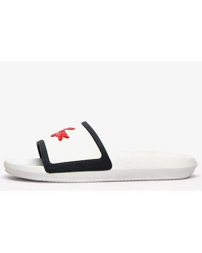 Lacoste Croco 119 Slides Mixed Material - White