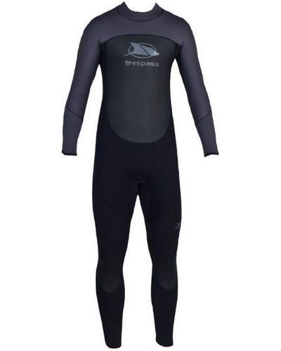 Trespass Diver Mens 5mm Full Length Neoprene Wetsuit (zwart) - Blauw