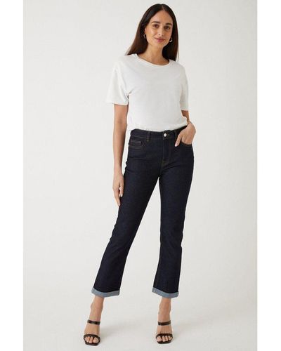 Wallis Scarlet Roll Up Jeans Cotton - White