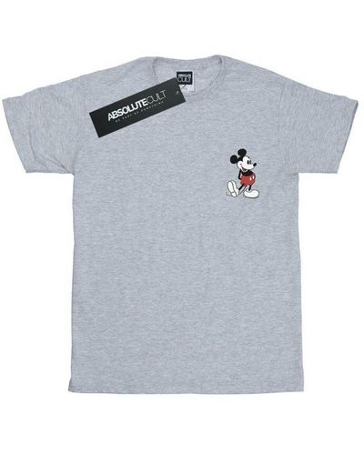 Disney Mickey Mouse Kickin Retro Chest T-Shirt (Sports) - Blue