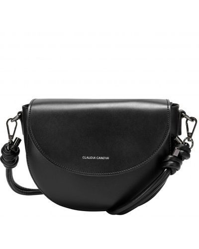 Claudia Canova Juniper Crescent Shape Shoulder Bag Pu - Black