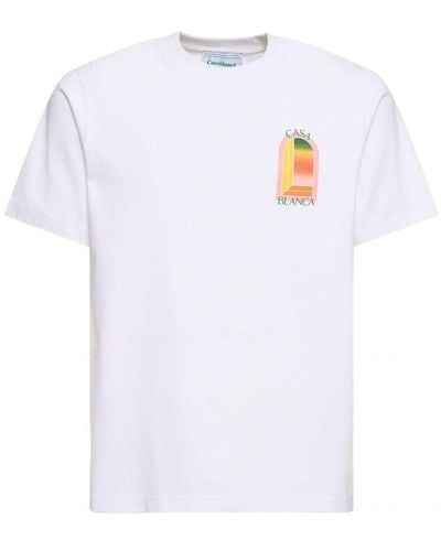 Casablancabrand Gradient L'Arche Printed T-Shirt - White