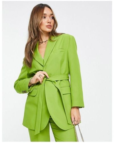 ASOS Belted Suit Blazer - Green
