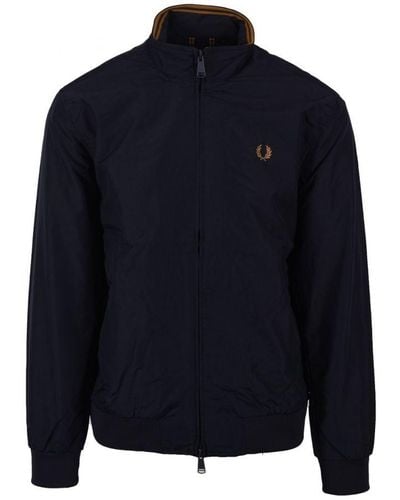 Fred Perry Brentham Jacket Navy Polyamide - Blue