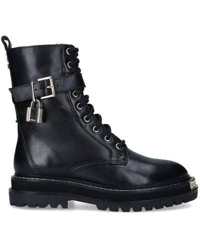 Carvela Kurt Geiger Leather Base Lace Up Boots - Black