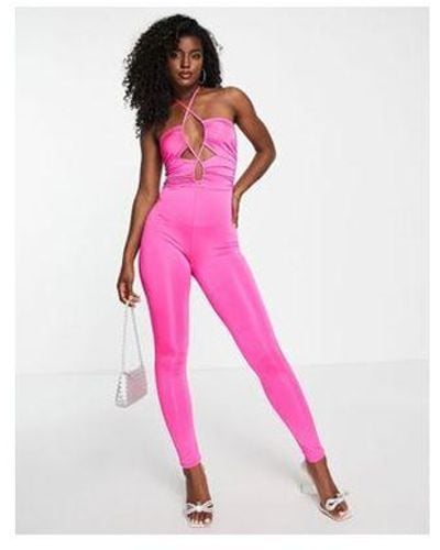 Miss Selfridge Slinky Jumpsuit - Pink