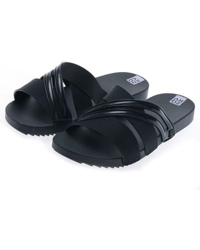 Zaxy 's Respiro Slide Sandals In Black - Blauw