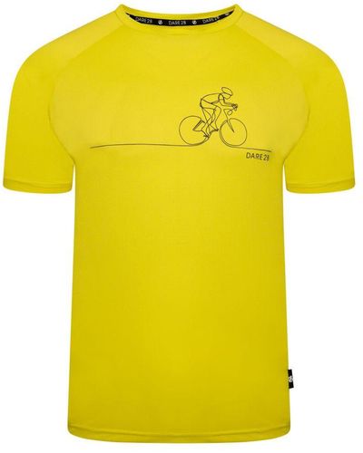 Dare 2b Righteous Ii Cycling Recycled Lichtgewicht T-shirt (neon Veer) - Geel