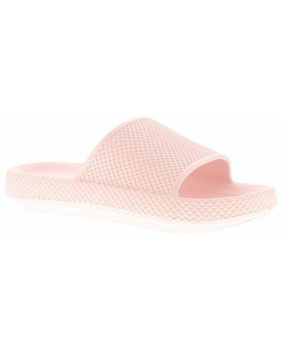 Wynsors Flat Sandals Sliders Mules Kiki Slip On - Pink