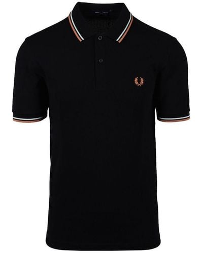 Fred Perry Twin Tipped M3600 P37 Black Polo Shirt - Zwart