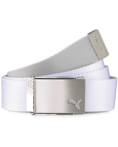 PUMA Reversible Webbing Golf Belt - White