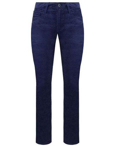 Armani Emporio J06 Slim Fit Stretch Trousers - Blue