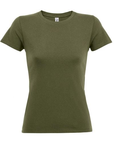 Sol's Regent T-shirt Met Korte Mouwen (leger) - Groen