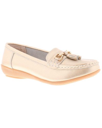 Love Leather Shoes Flat Nautical Slip On Leather (Archived) - White