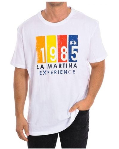 La Martina Short Sleeve T-Shirt Tmr319-Js206 - White