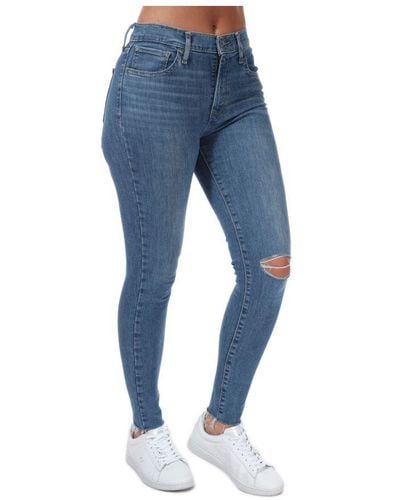 Levi's Levi's 720 Superskinny Jeans Met Hoge Taille Voor , Denimblauw