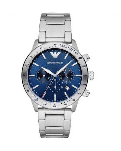 Emporio Armani Horloge Ar11306 Zilver - Blauw