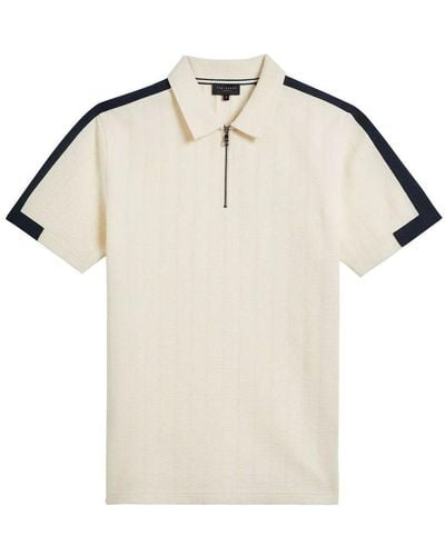Ted Baker Abloom Cream Polo Shirt - White