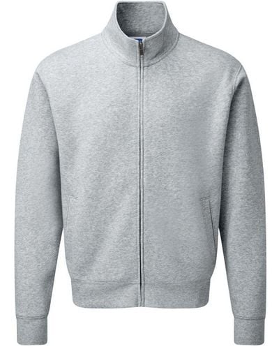 Russell Russell Authentic Full Zip Jacket (licht Oxford) - Grijs